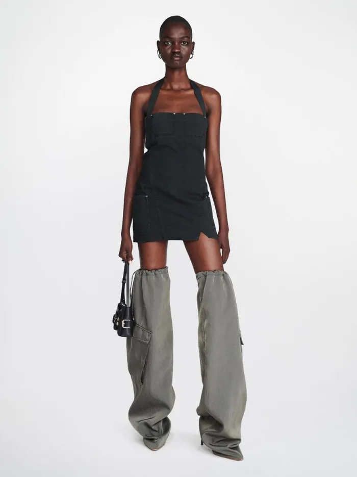 Dion Lee Dresses RIVETED APRON DRESS Washed Black 8211 Shop