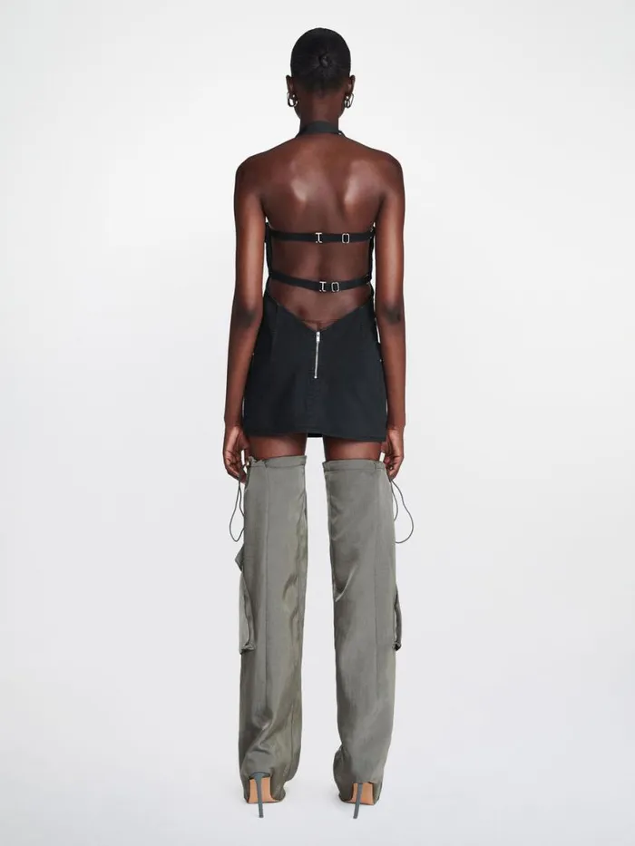 Dion Lee Dresses RIVETED APRON DRESS Washed Black 8211 Shop