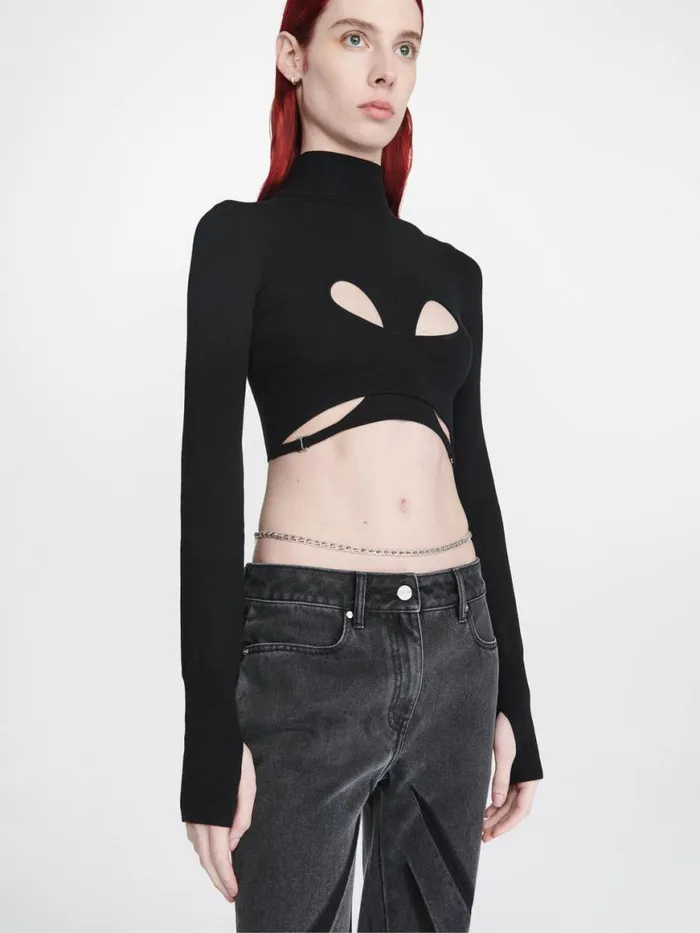 Dion Lee Knitwear MOBIUS LOOP LS TOP Black 8211 Shop