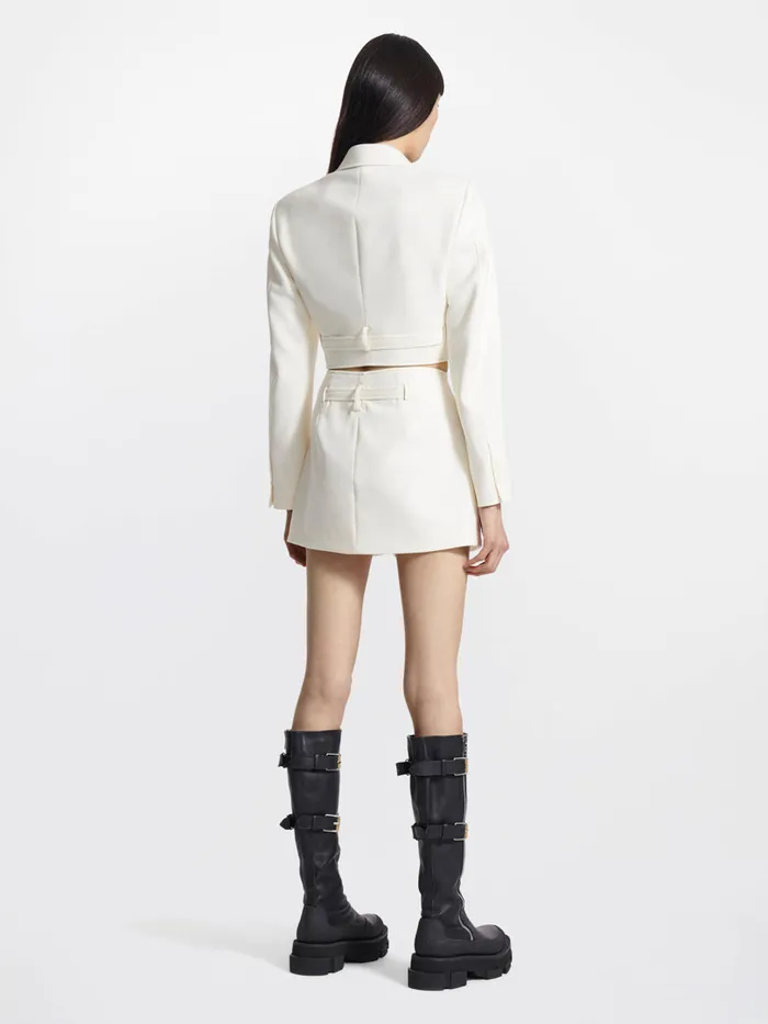 Dion Lee Outerwear INTERLOCK CROPPED BLAZER Natural 8211 Shop