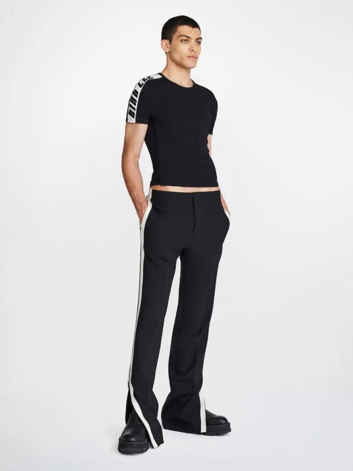 Dion Lee Pants STRIPE TAILORED PANT Blackivory 8211 UnisexShop