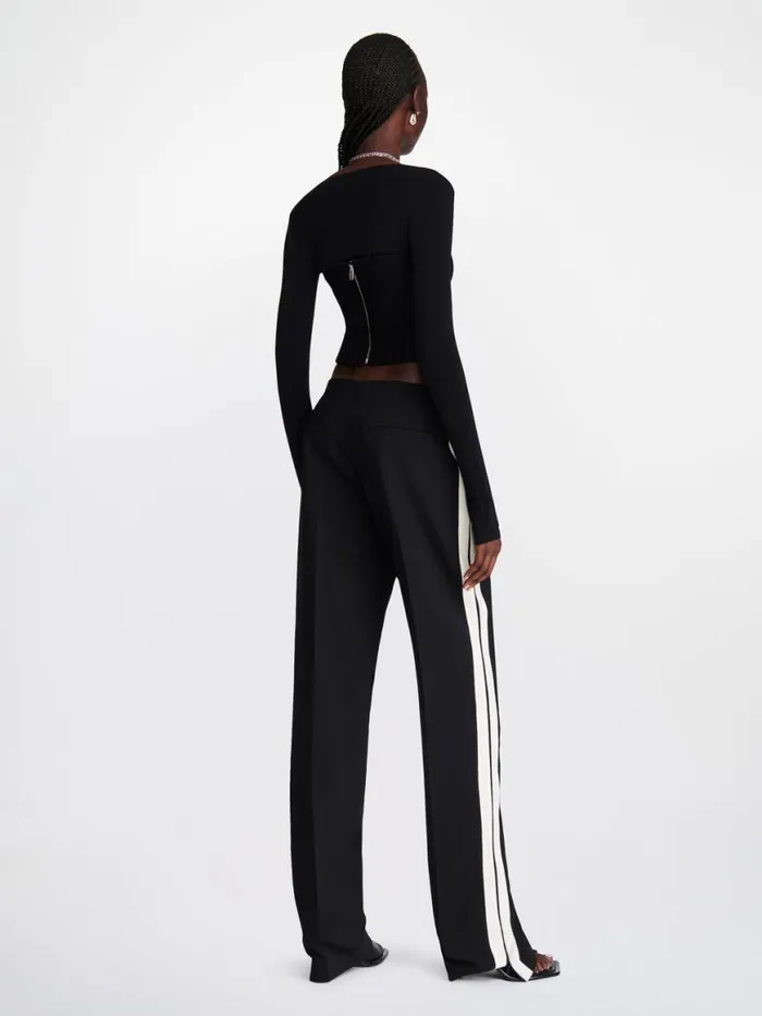 Dion Lee Pants STRIPE TAILORED PANT Blackivory 8211 UnisexShop