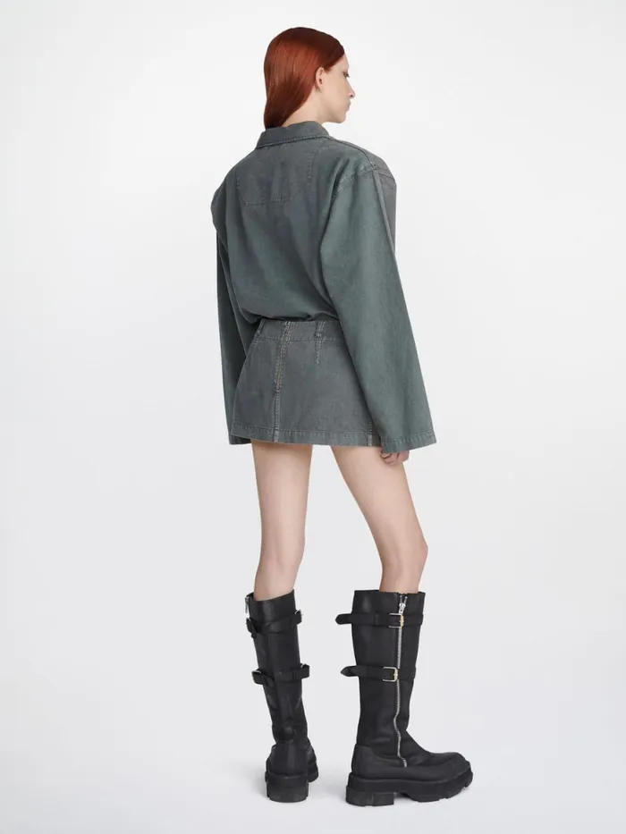 Dion Lee Skirts APRON WRAP SKIRT Washed Mercury 8211 Shop