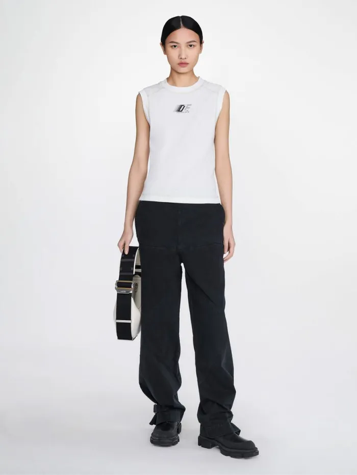 Dion Lee Tops DLE MUSCLE TEE Ivory 8211 UnisexShop