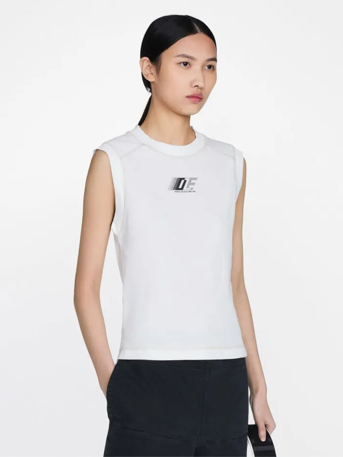 Dion Lee Tops DLE MUSCLE TEE Ivory 8211 UnisexShop