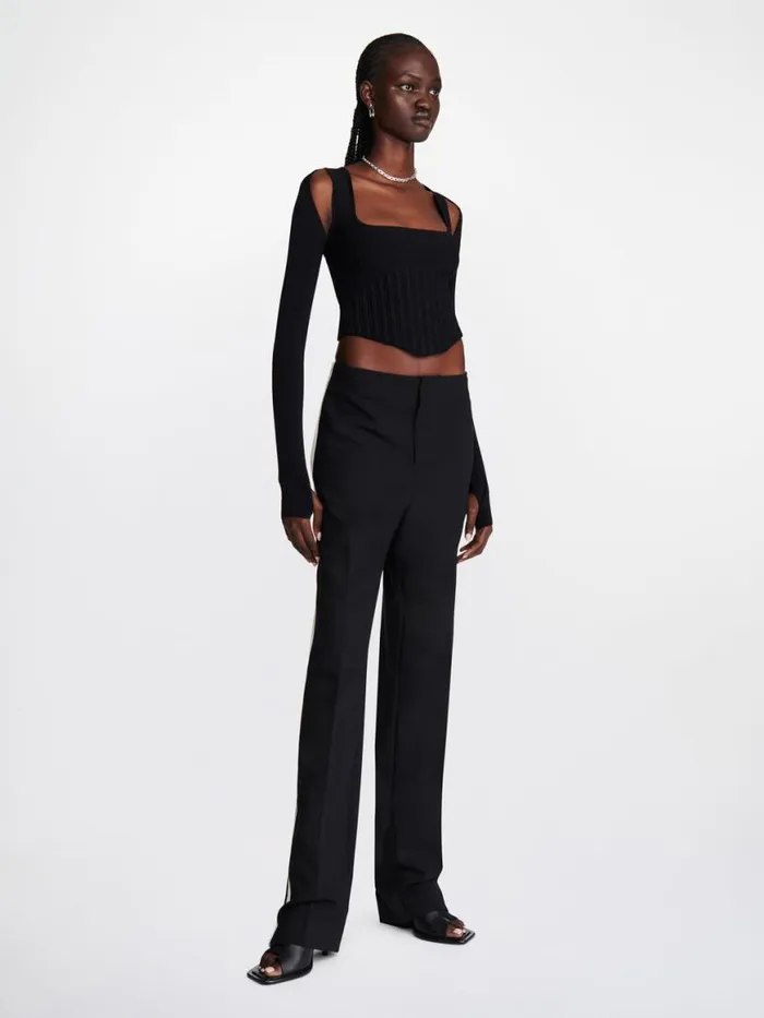 Dion Lee Tops VENTRAL COMPACT CORSET W SLEEVE Black 8211 Shop