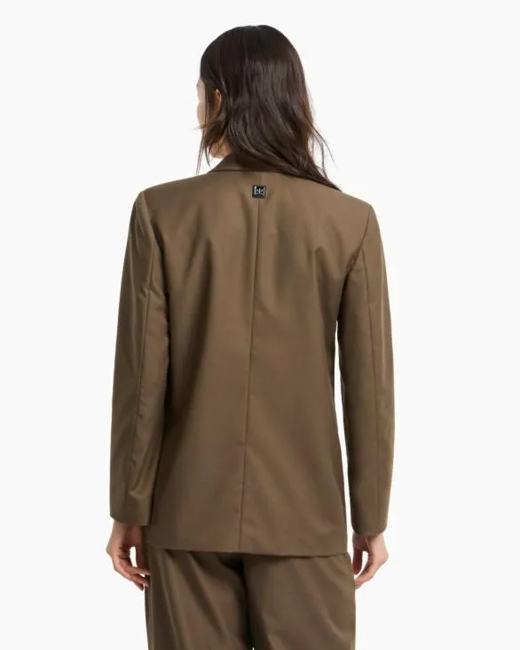 Doublebreasted Twill Jacket Brown Women Armani Matching Sets Doublebreasted Twill Jacket Brown Women Armani Matching Sets