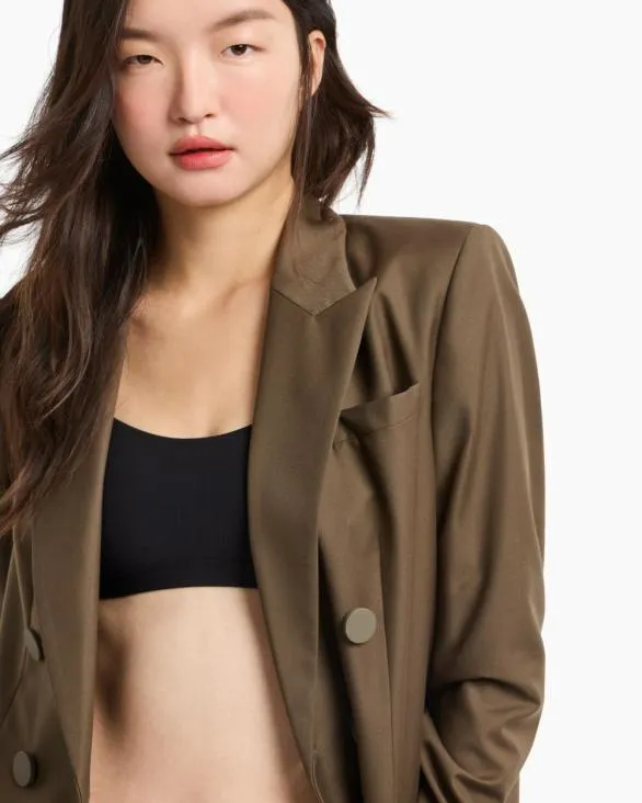 Doublebreasted Twill Jacket Brown Women Armani Matching Sets Doublebreasted Twill Jacket Brown Women Armani Matching Sets
