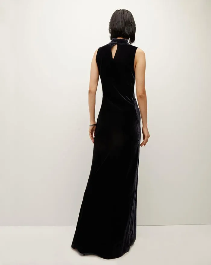 Dresses Shop Veronica Beard Kura Velvet Dress Navy