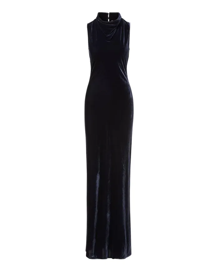 Dresses Shop Veronica Beard Kura Velvet Dress Navy