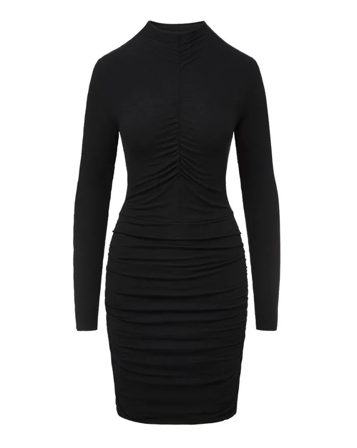 Dresses Shop Veronica Beard Mizani Ruched Dress Black