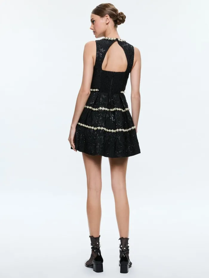 Dresses Women Alice Olivia ALISTAIR EMBELLISHED MINI GOWN Black