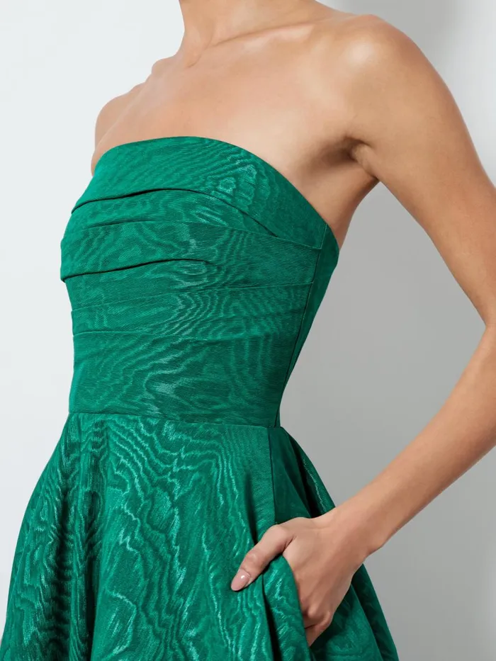 Dresses Women Alice Olivia BRIDGETTE STRAPLESS FLARED MAXI GOWN Forest Green