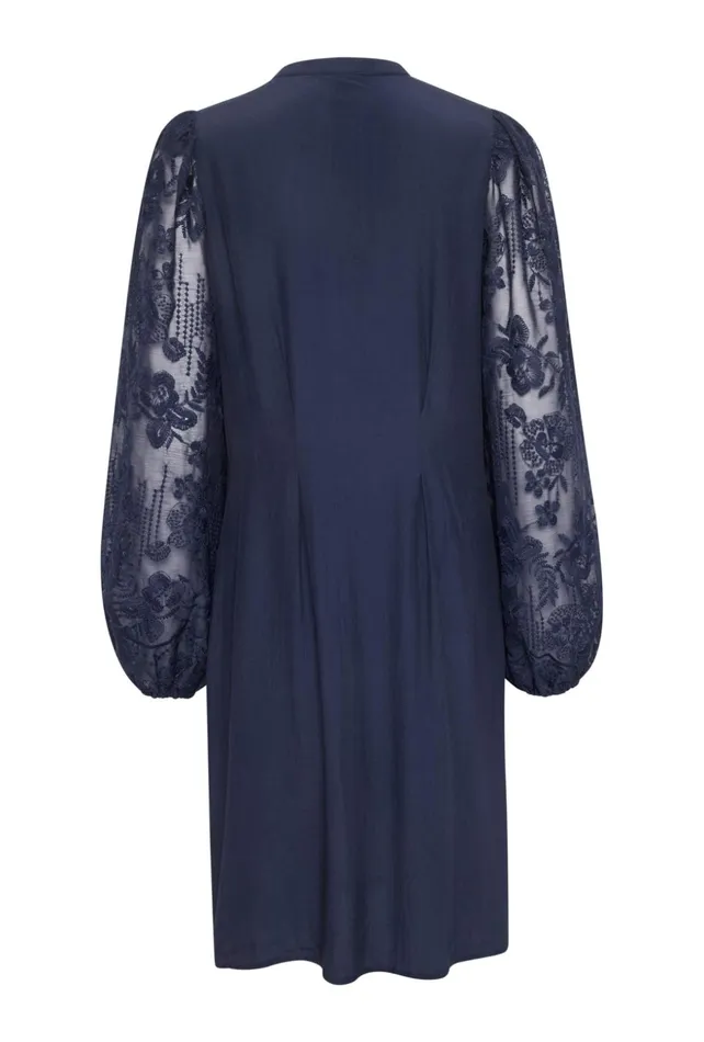 Dresses Women CULTURE CUasmine Dress With Lace Sleeves Dress Blues