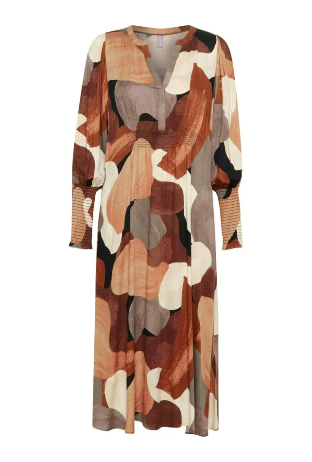 Dresses Women CULTURE CUdana Dress Brown Art