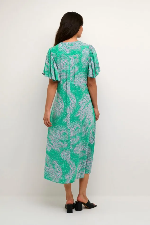 Dresses Women CULTURE CUpolly Dress Greenpink Paisley