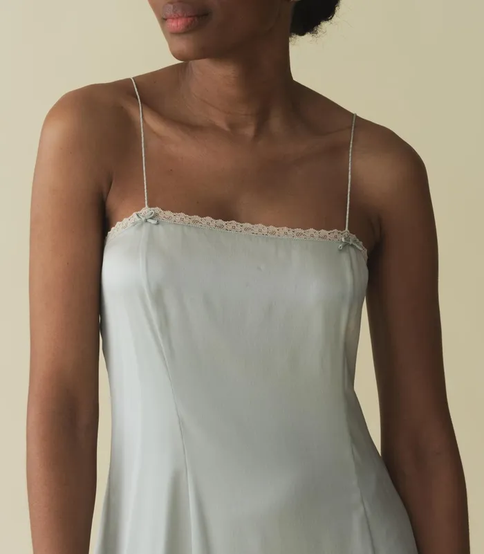 Dresses Women DEN Celano Dress Dusty Blue Dresses Women DEN Celano Dress Dusty Blue