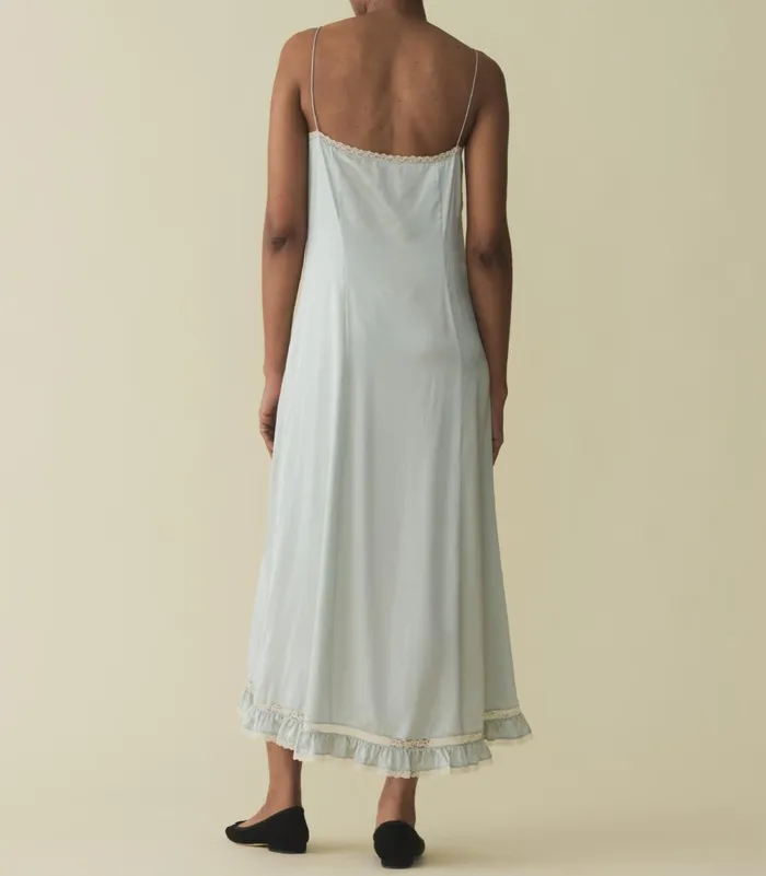 Dresses Women DEN Celano Dress Dusty Blue Dresses Women DEN Celano Dress Dusty Blue