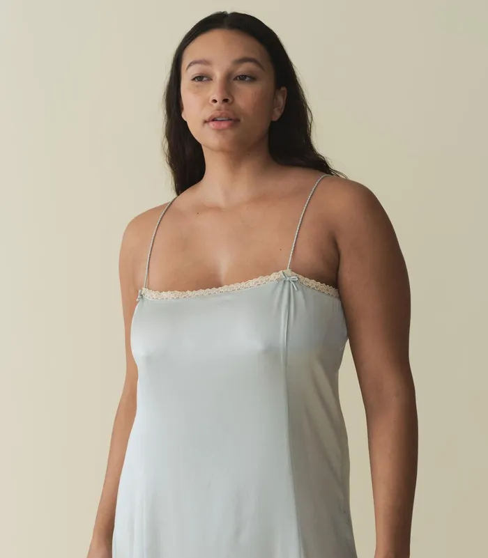 Dresses Women DEN Celano Dress Dusty Blue Dresses Women DEN Celano Dress Dusty Blue