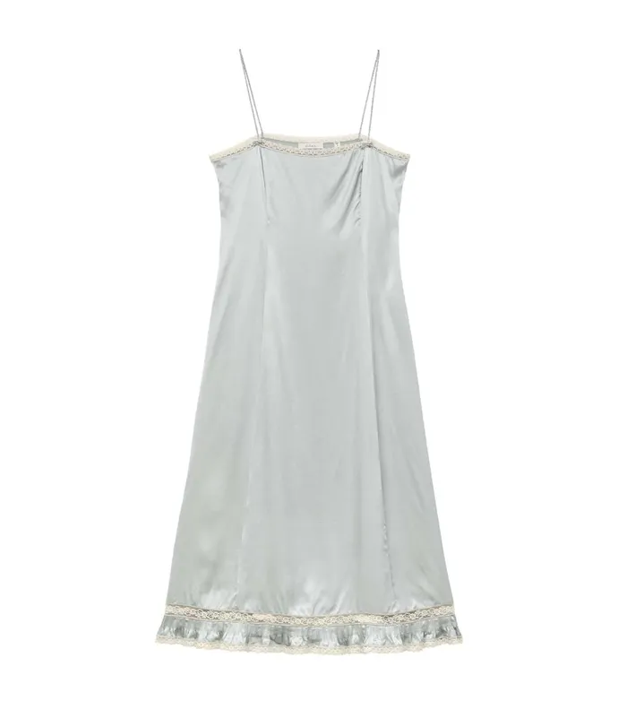Dresses Women DEN Celano Dress Dusty Blue Dresses Women DEN Celano Dress Dusty Blue