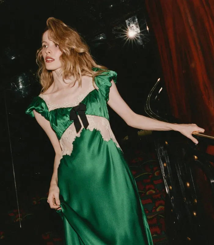 Dresses Women DEN Veda Dress Emerald Ivy