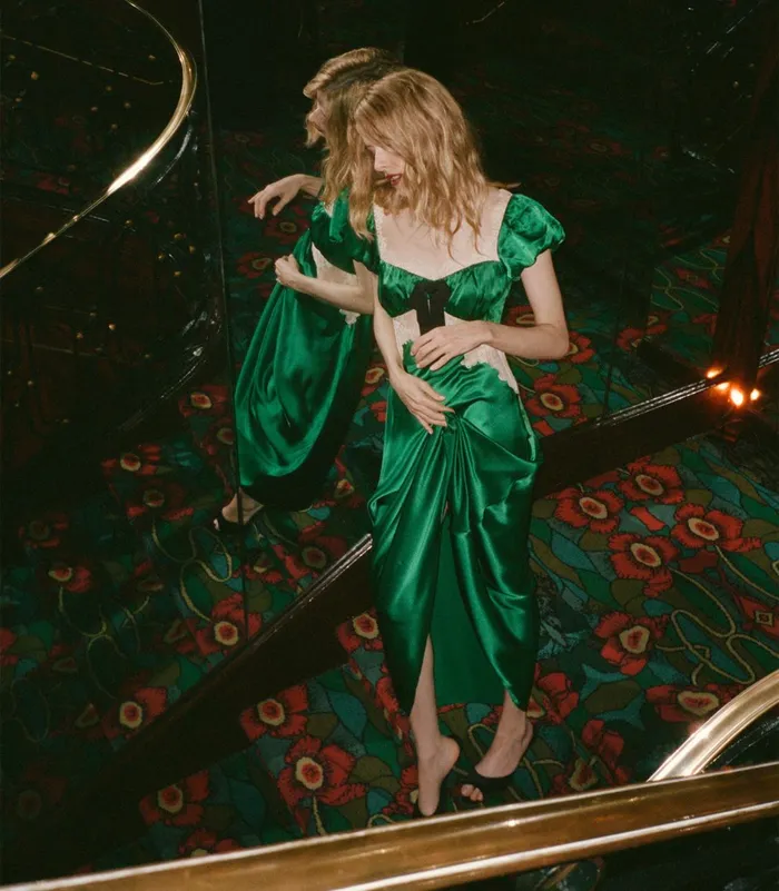 Dresses Women DEN Veda Dress Emerald Ivy Dresses Women DEN Veda Dress Emerald Ivy
