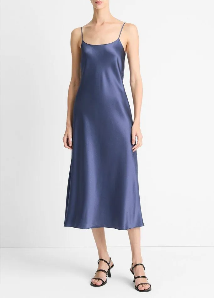 Dresses Women Vince Satin Slip Dress Dark Peri