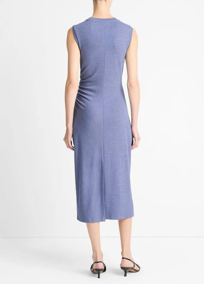 Dresses Women Vince Sleeveless GatheredWaist Dress Dark Peri Dresses Women Vince Sleeveless GatheredWaist Dress Dark Peri