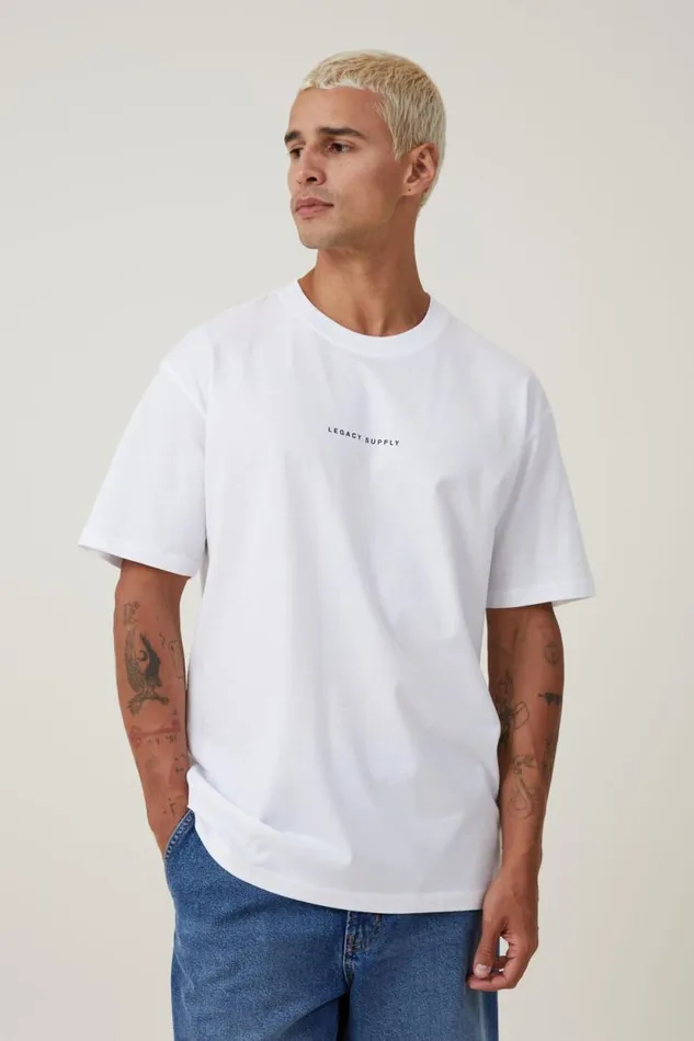 Easy TShirt White Legacy Supply Men Cotton On Tees and Tanks