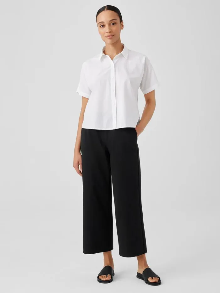 Eileen Fisher Jackets Coats and Vests Cotton Blend Ponte WideLeg Pant Black 8211 Shop Eileen Fisher Jackets Coats and Vests Cotton Blend Ponte WideLeg Pant Black 8211 Shop