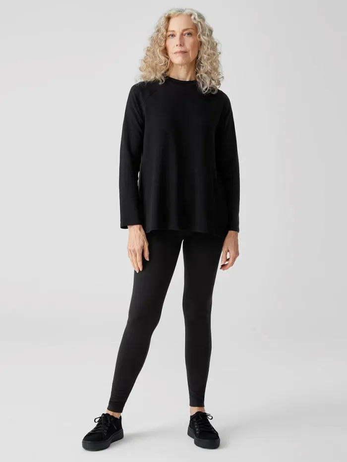 Eileen Fisher Pants Shorts and Jumpsuits Cozy Brushed Terry Hug Leggings Black 8211 Shop
