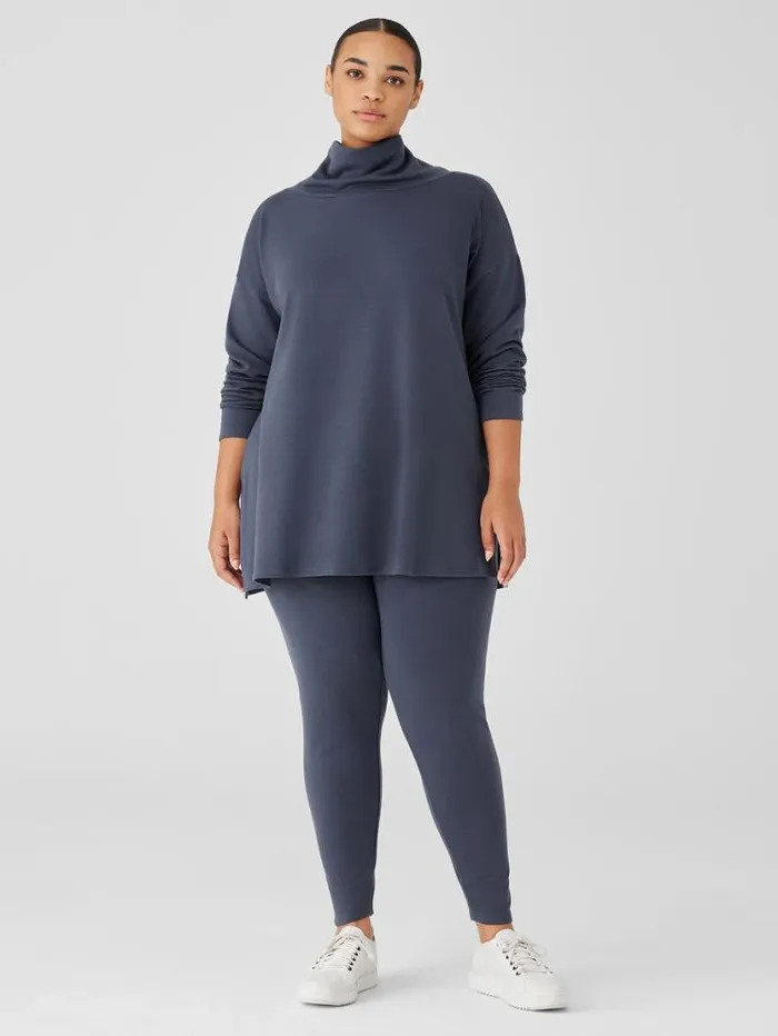 Eileen Fisher Petite Cozy Brushed Terry Hug HighWaisted Leggings Ocean 8211 Shop