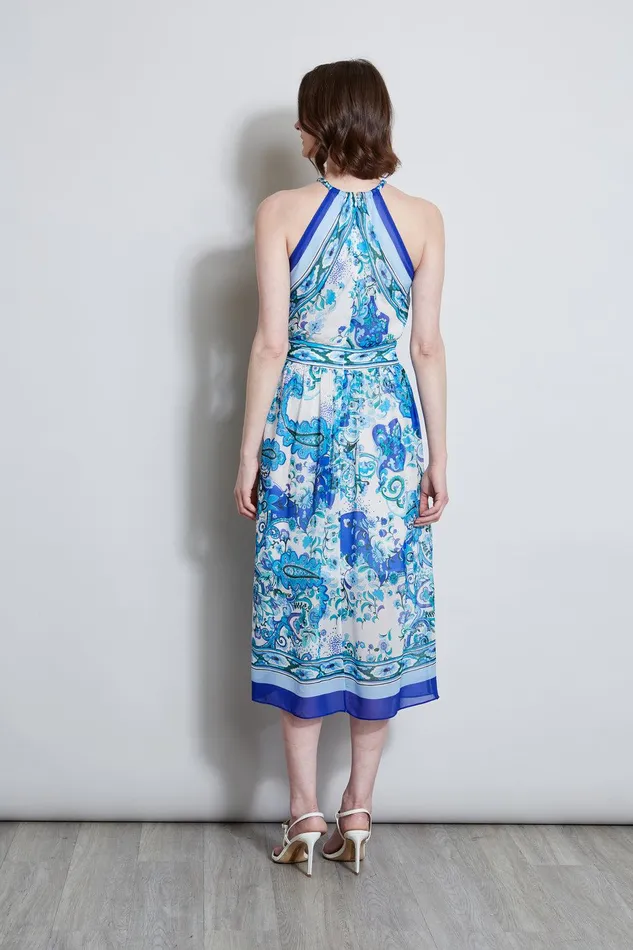 Elie Tahari Calypso Halter Dress Multi Women Dresses and Jumpsuits