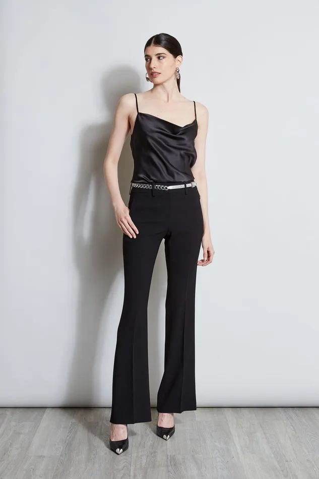 Elie Tahari Fit and Flare Pant Black Women Bottoms