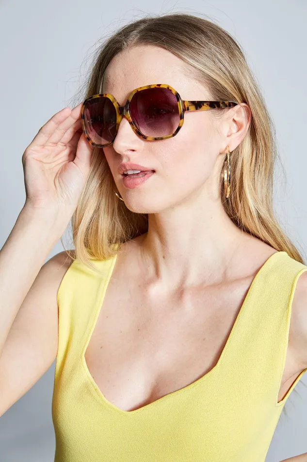 Elie Tahari Oversized Sunglasses Tokyo Tortoise Women Sunglasses