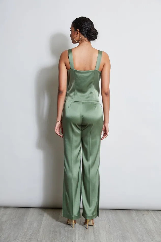 Elie Tahari Satin Cowl Cami Tuscan Olive Women Tops