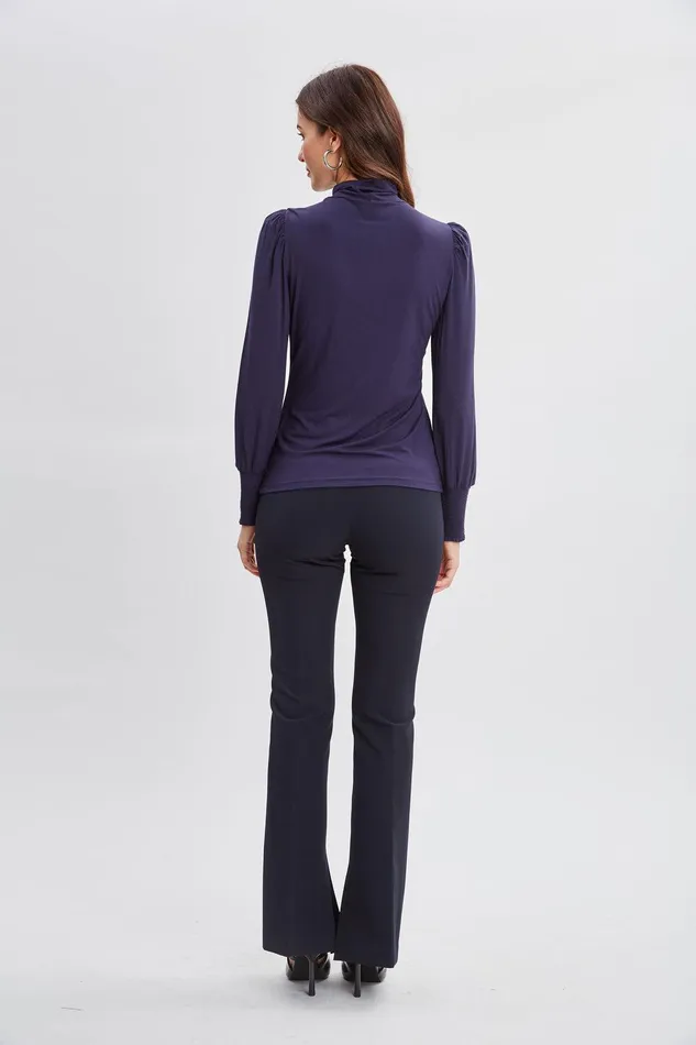 Elie Tahari Smocked Turtleneck Knit Stargazer Women Tops