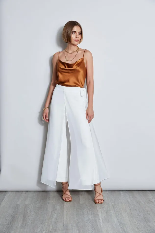 Elie Tahari Stretch Silk Satin Cami Copper Women Tops