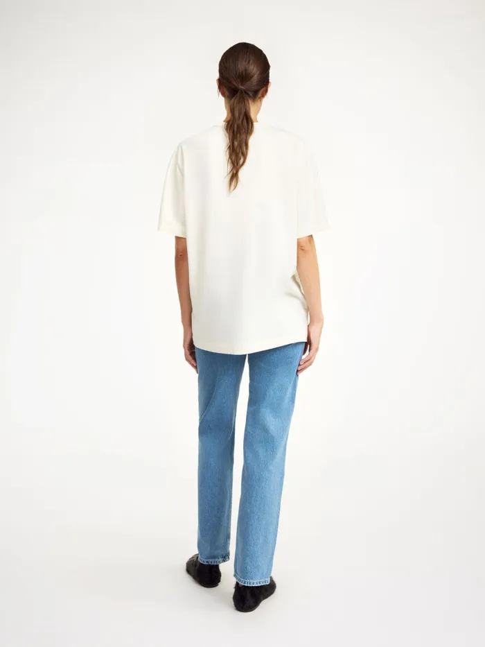 Fayeh Organic Cotton TShirt Soft White Women By Malene Birger Tops and Blouses