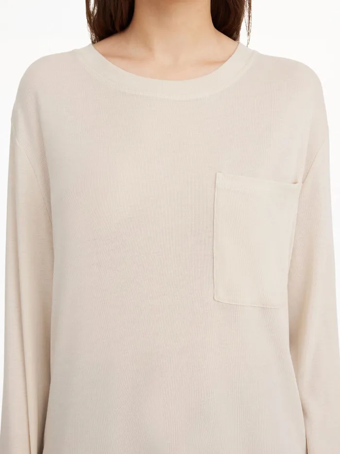 Fayeh Oversized Longsleeve Oyster Gray Women By Malene Birger Tops and Blouses