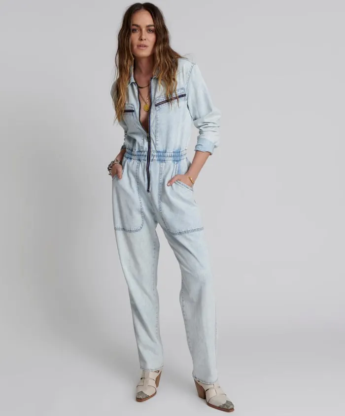 FLORENCE OLIVIA DENIM JUMPSUIT Women One Teaspoon Denim Jumpsuits