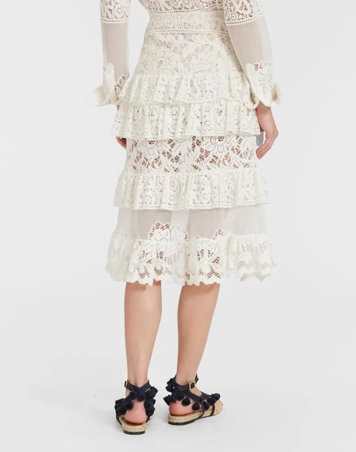 Footloose Lacey Skirt White Women La Double J Skirts Footloose Lacey Skirt White Women La Double J Skirts