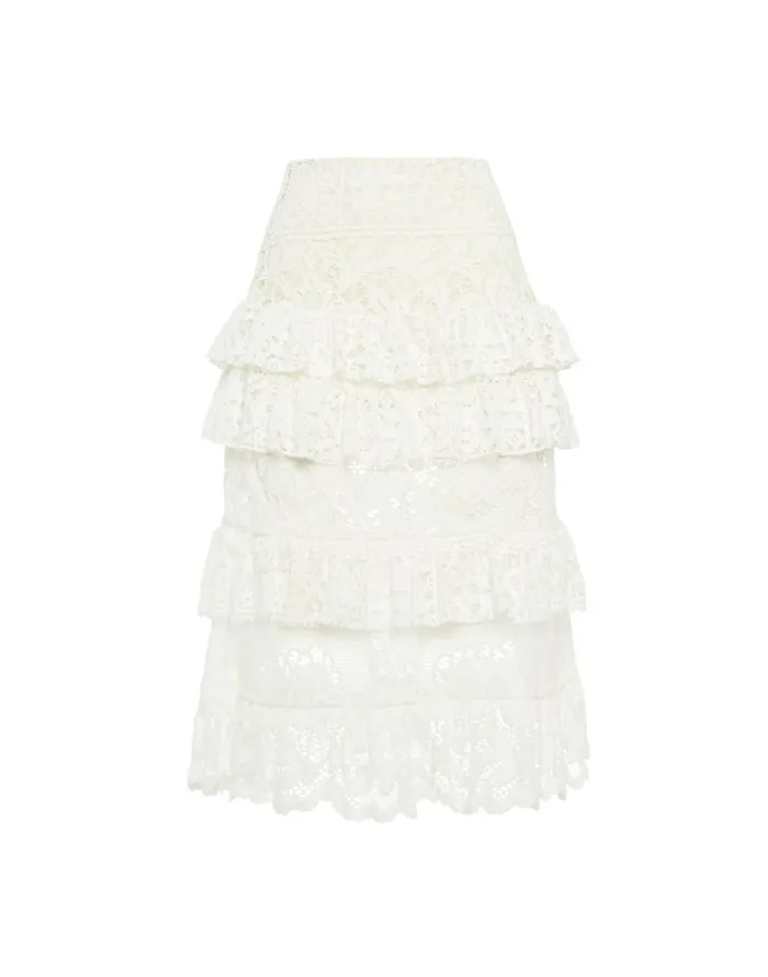 Footloose Lacey Skirt White Women La Double J Skirts Footloose Lacey Skirt White Women La Double J Skirts