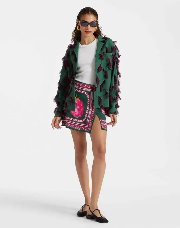 Foulard Mini Skirt Lampone Place Emerald Women La Double J Skirts
