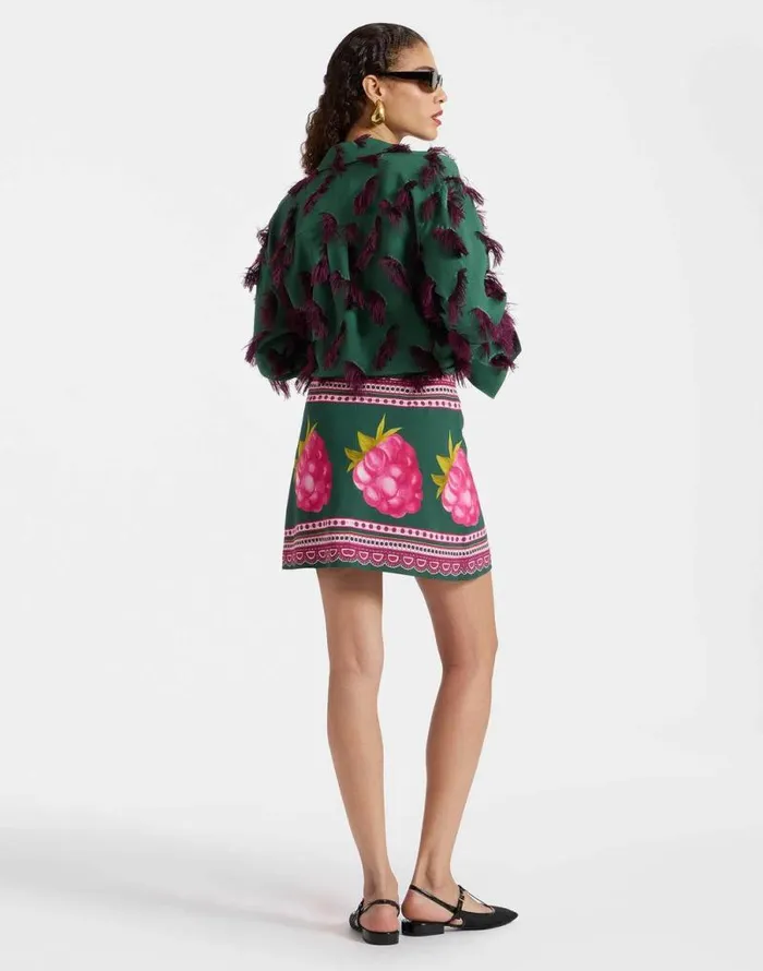 Foulard Mini Skirt Lampone Place Emerald Women La Double J Skirts Foulard Mini Skirt Lampone Place Emerald Women La Double J Skirts