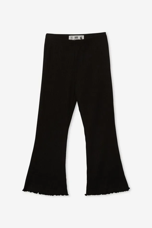 Frankie Flare Pant Black Rib Girls Cotton On Leggings Pants and Jeans Frankie Flare Pant Black Rib Girls Cotton On Leggings Pants and Jeans