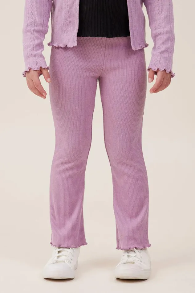 Frankie Flare Pant Chalky Mauve Rib Girls Cotton On Leggings Pants and Jeans Frankie Flare Pant Chalky Mauve Rib Girls Cotton On Leggings Pants and Jeans