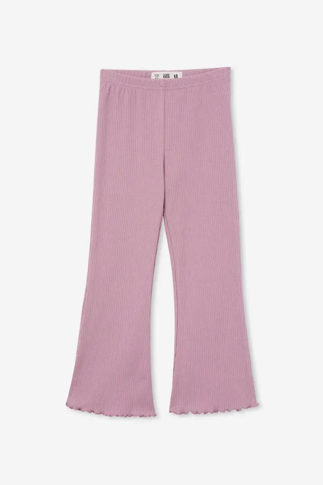 Frankie Flare Pant Chalky Mauve Rib Girls Cotton On Leggings Pants and Jeans Frankie Flare Pant Chalky Mauve Rib Girls Cotton On Leggings Pants and Jeans