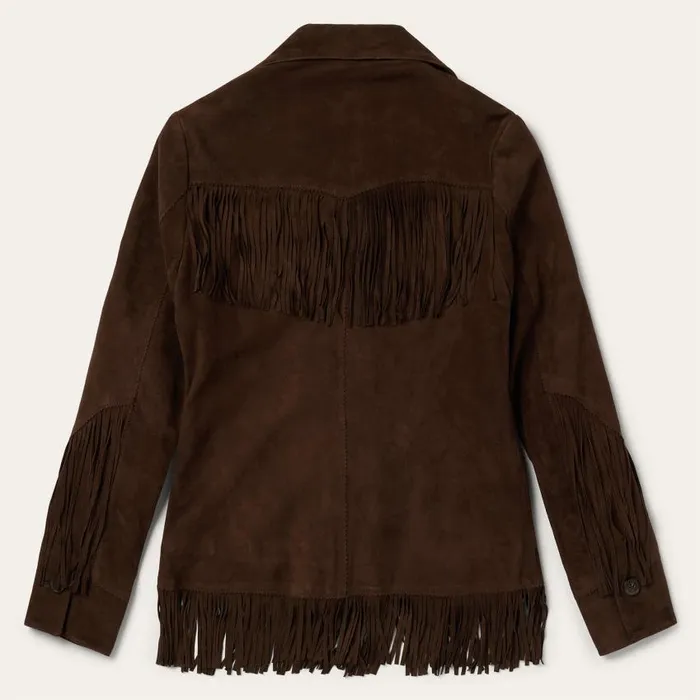 Fringe Suede Jacket Chocolate Women Stetson Jackets