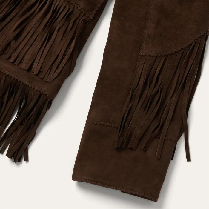 Fringe Suede Jacket Chocolate Women Stetson Jackets